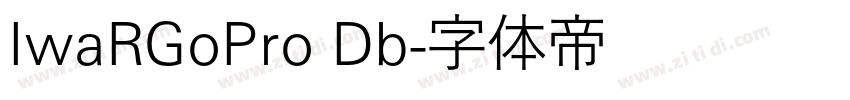 IwaRGoPro Db字体转换
